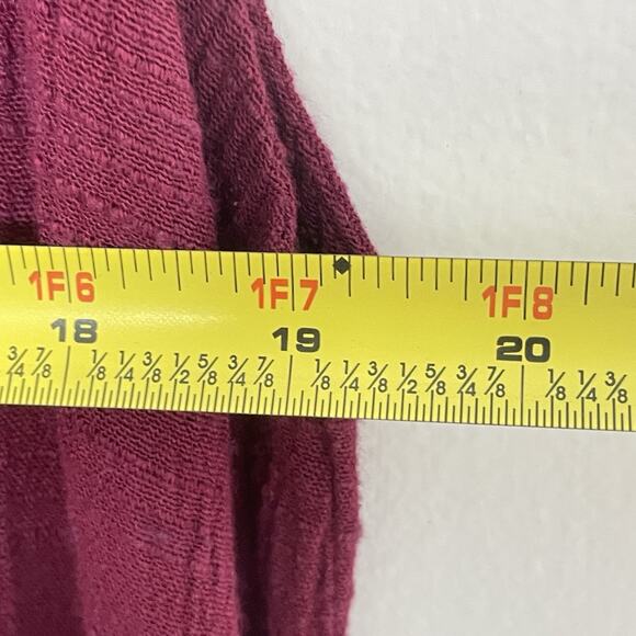 Vintage 90s Red Maxi Tank Dress Sundress S Sleeveless Raw Weave Boho Hippie - Picture 5 of 6